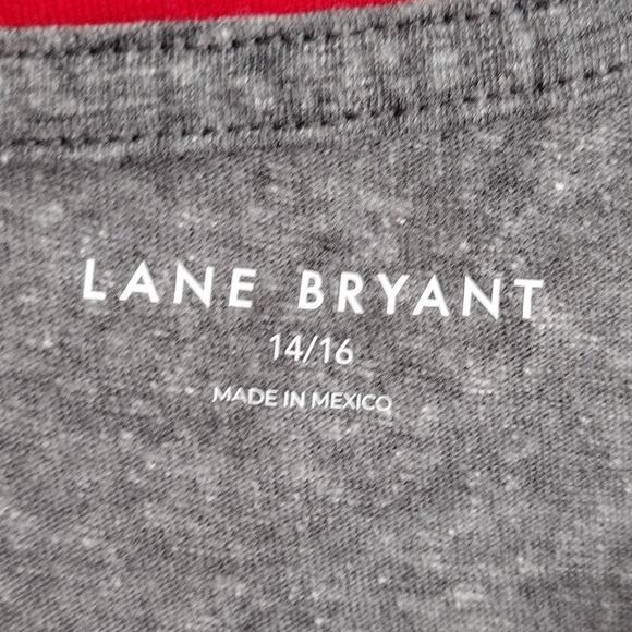 Lane Bryant NEW Heather Gray AMERICA Graphic Longline Tee Womens 1X 14/16 - Picture 5 of 10